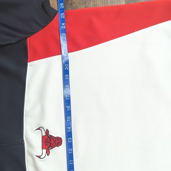 Vintage 90s Nike Chicago Bulls Shooting Warm Up Shooting Shirt XXL - Picture 8 of 9